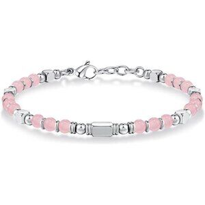 Bracelets for Women Silver & Pink